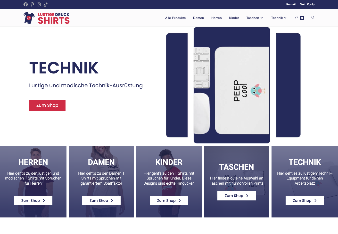 LustigeDruckShirts storefront preview